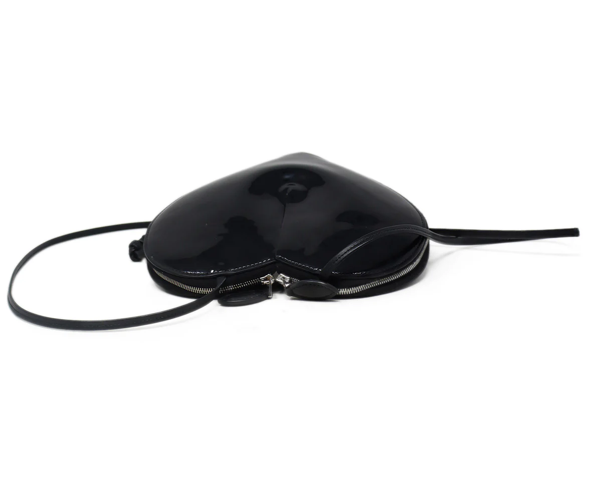 Alaia Black Patent Leather Crossbody Heart Shaped Le Coeur Handbag - Image 5