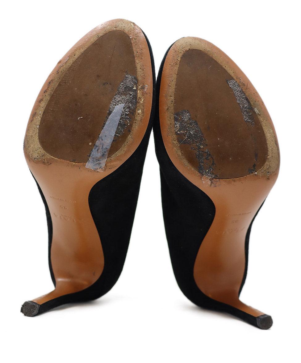 Alaia Black Suede Heeled Booties sz 5 - Image 5