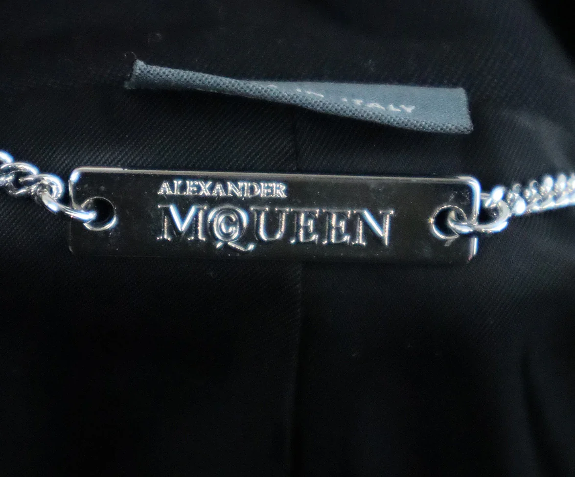 Alexander McQueen Black Red & White Blazer sz 4 - Image 4