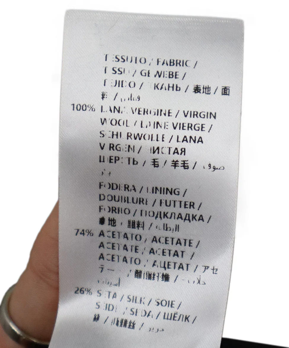 Alexander McQueen Black Wool Short Sleeve Dress sz 2 - Image 5