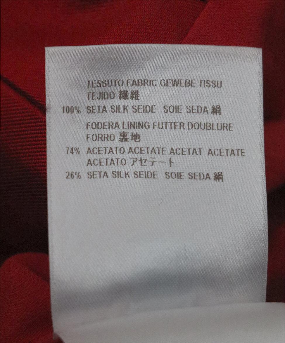 Alexander McQueen Red Silk Dress sz 6 - Image 5