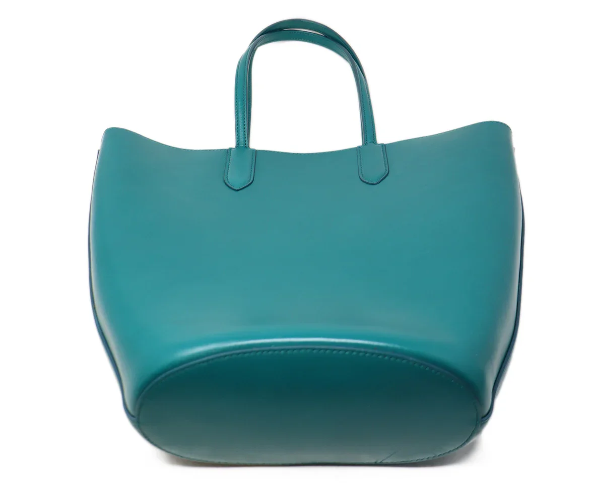 Alexander McQueen Turquoise Leather Tote - Image 4