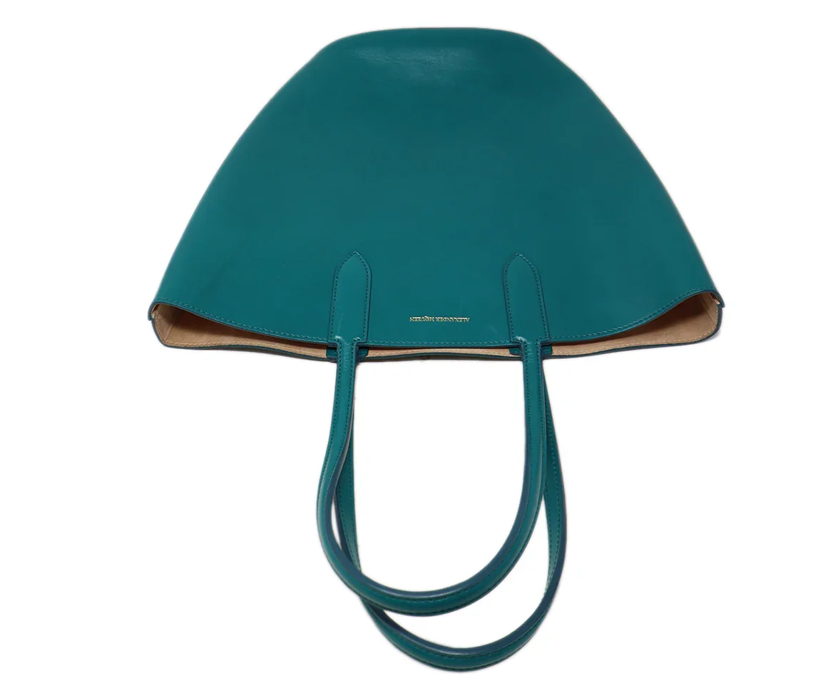Alexander McQueen Turquoise Leather Tote - Image 5