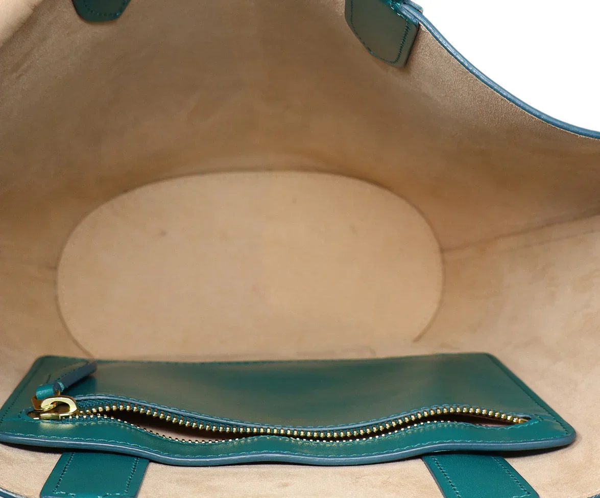 Alexander McQueen Turquoise Leather Tote - Image 6