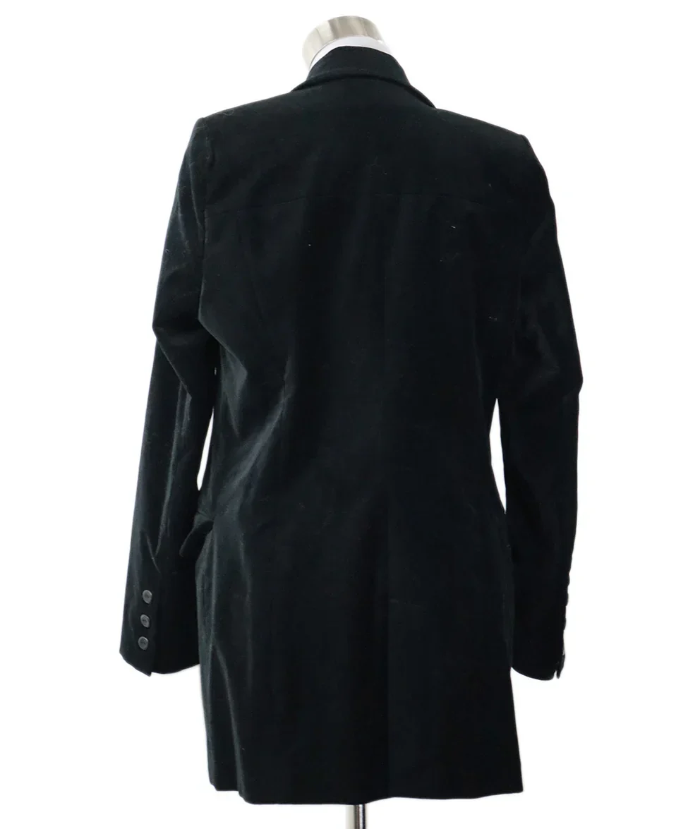 Anne Fontaine Black Velvet Blazer sz 8 - Image 3