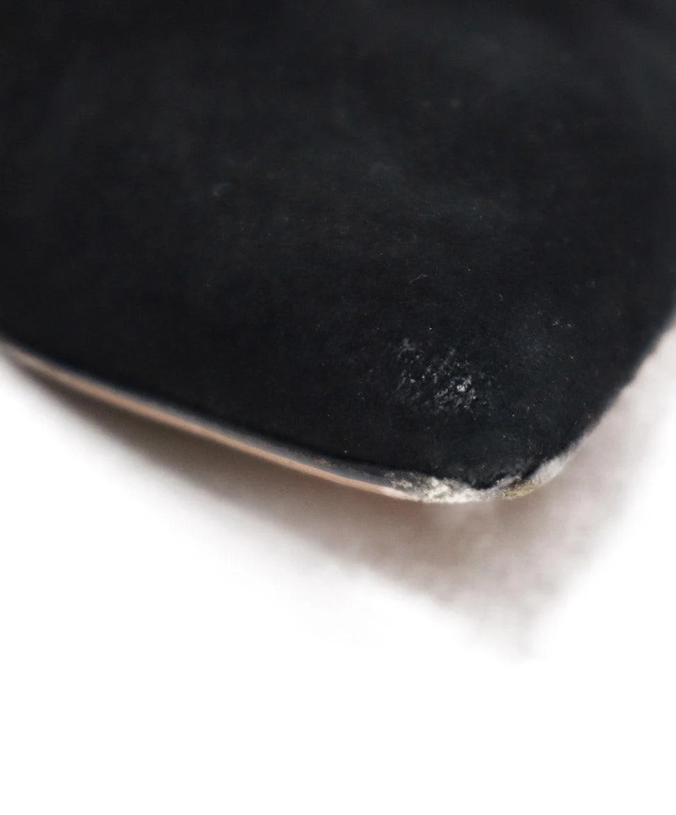 Aquazzura Black Suede & Leather Studded Flats sz 7.5 - Image 7