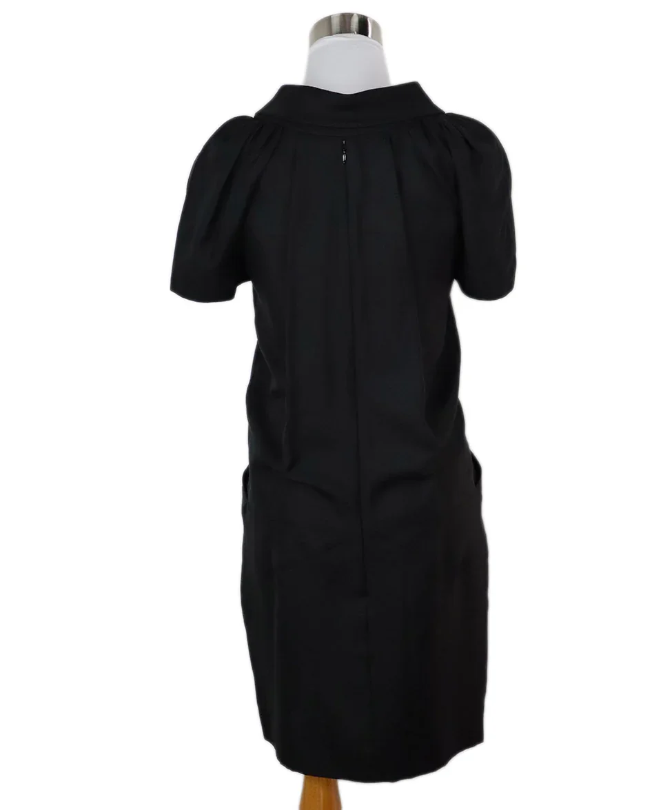 Balenciaga Black Silk Dress sz 4 - Image 3