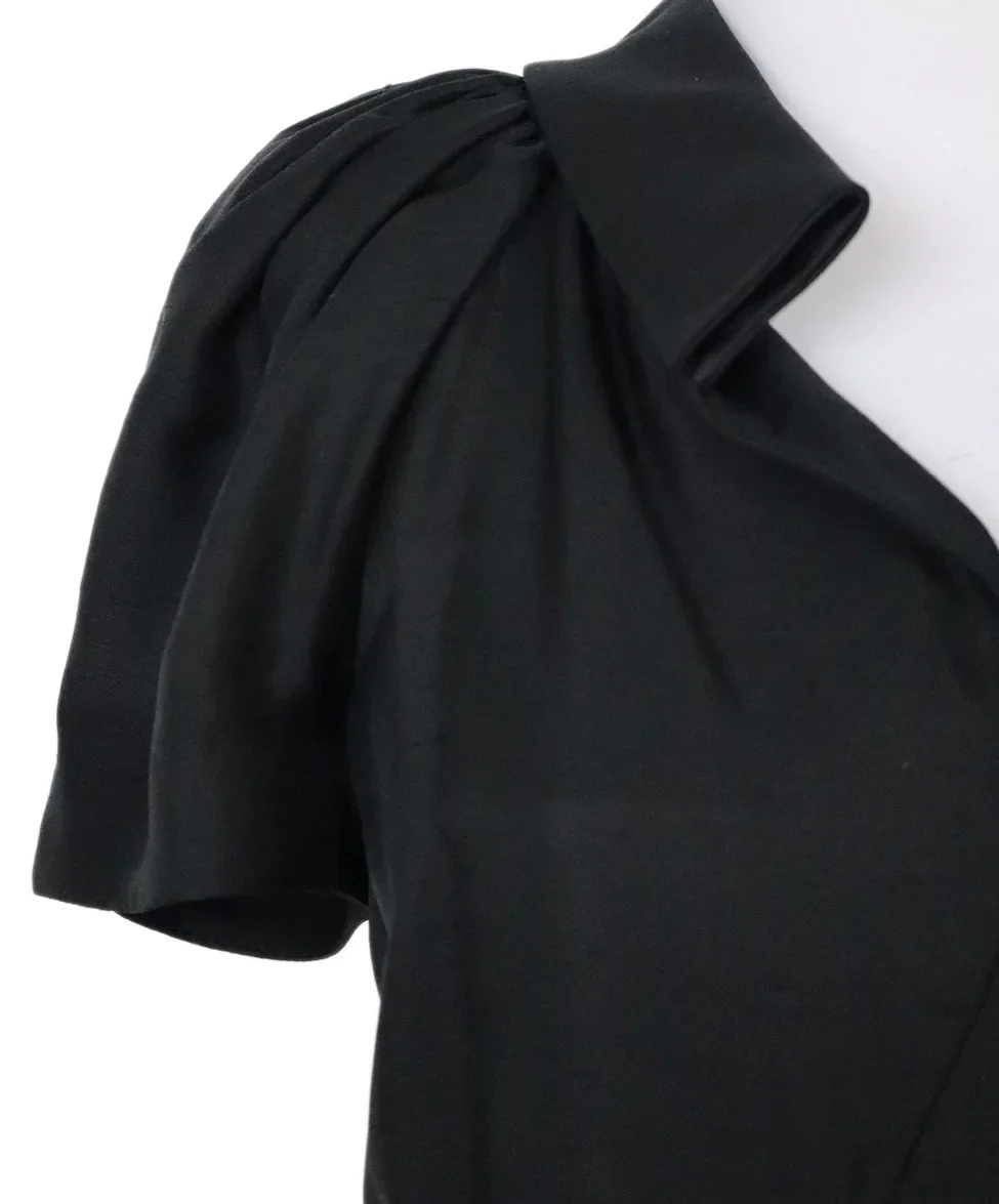 Balenciaga Black Silk Dress sz 4 - Image 6