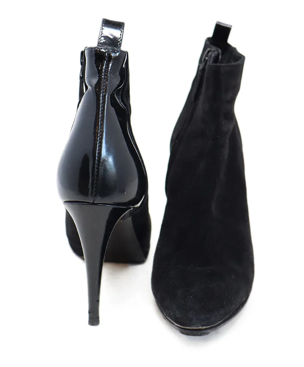 Balenciaga Black Suede & Patent Leather Booties sz 9 - Image 3