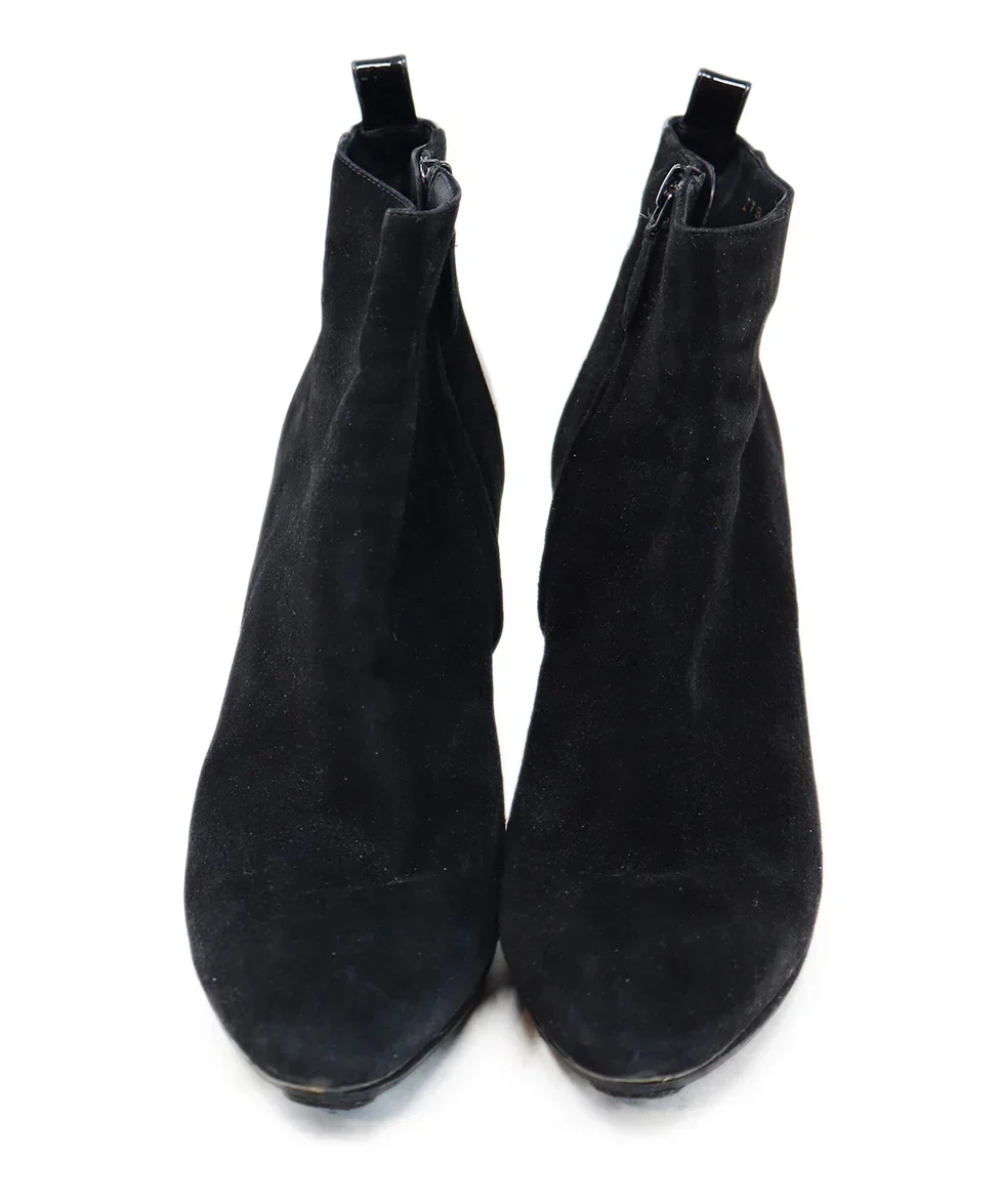 Balenciaga Black Suede & Patent Leather Booties sz 9 - Image 4