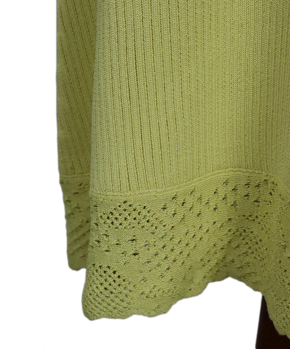 Balenciaga Neon Yellow Knit Skirt sz 6 - Image 7