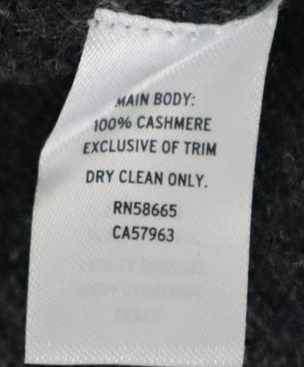 Grey Cashmere Cardigan With Belt Sweater sz 2 - Image 5