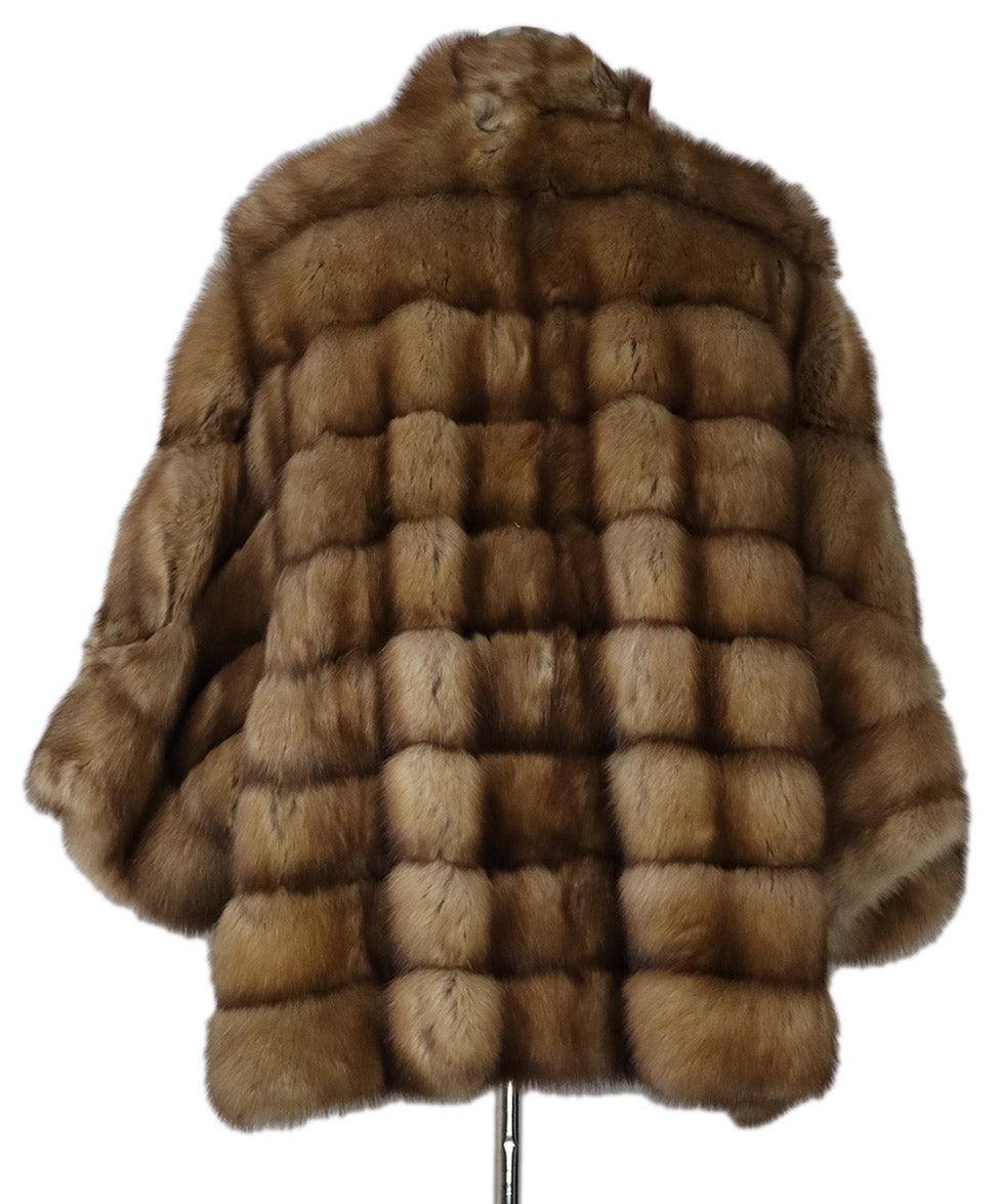 Carlo Tivioli Blonde Sable Fur Reversible Coat sz 4 - Image 3