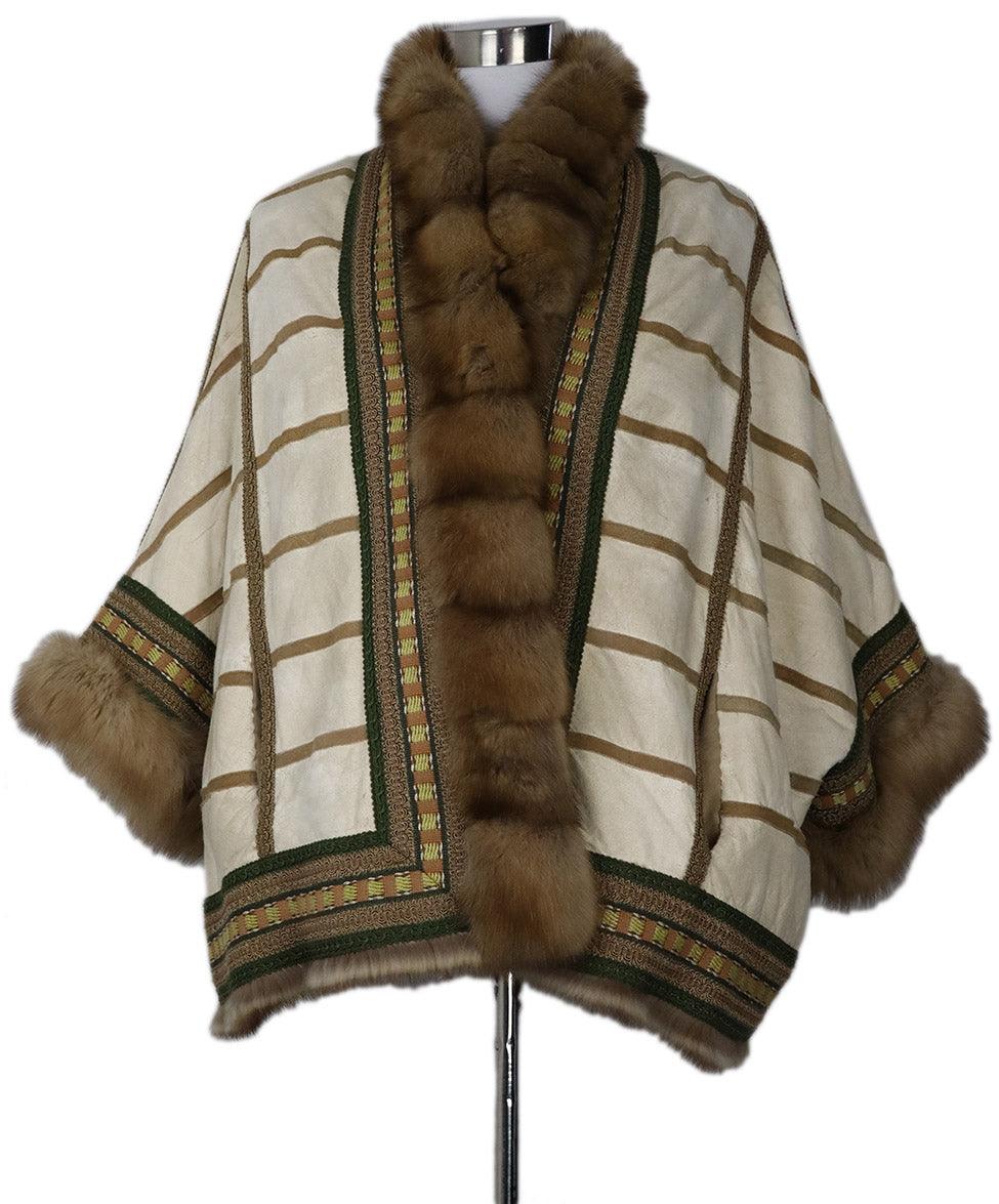 Carlo Tivioli Blonde Sable Fur Reversible Coat sz 4 - Image 4