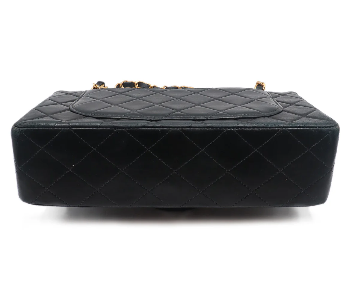 Chanel Black Leather Small Classic Flap Shoulder Bag - Image 4