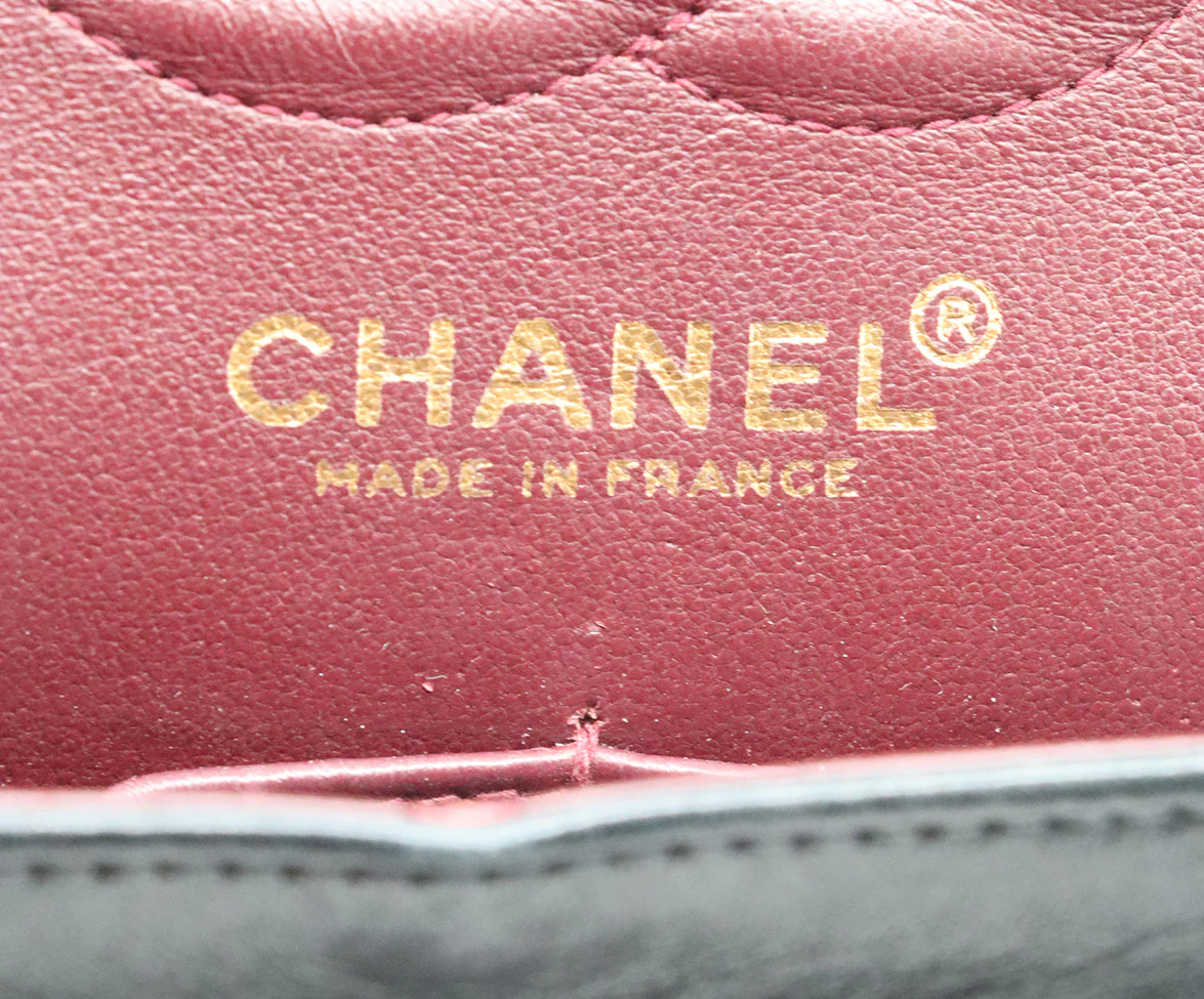 Chanel Black Leather Small Classic Flap Shoulder Bag - Image 7