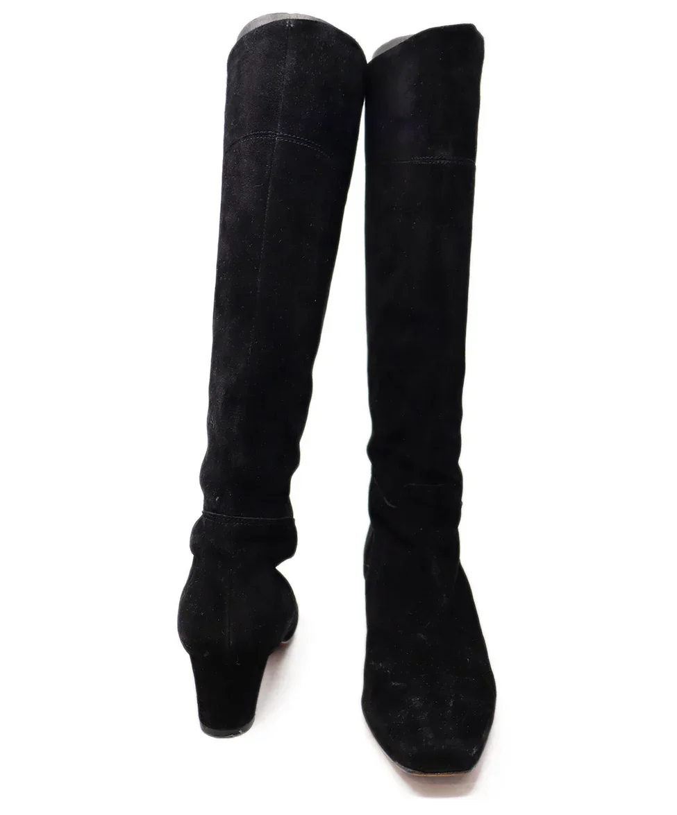 Christian Louboutin Black Suede Boots sz 9 - Image 3