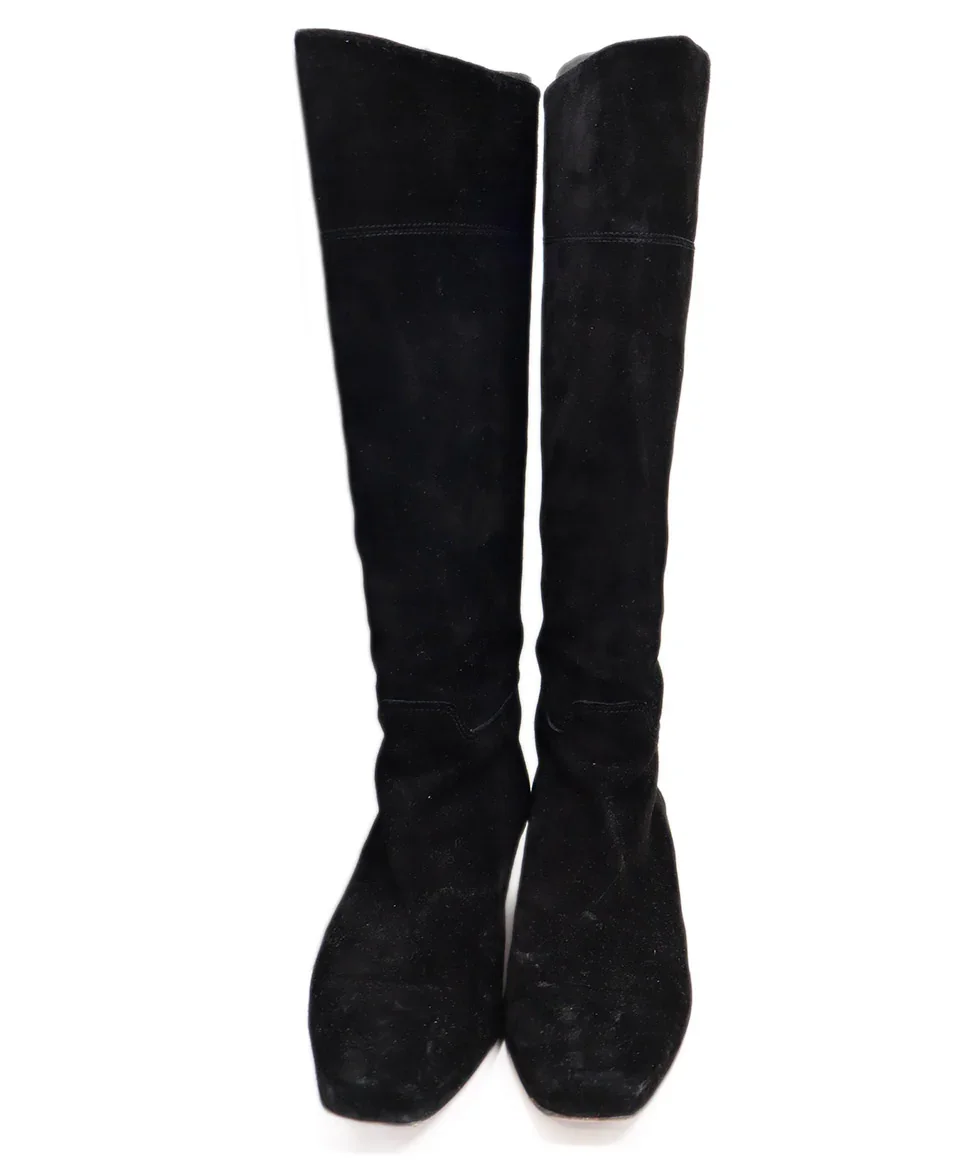 Christian Louboutin Black Suede Boots sz 9 - Image 4