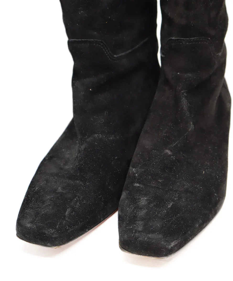 Christian Louboutin Black Suede Boots sz 9 - Image 6