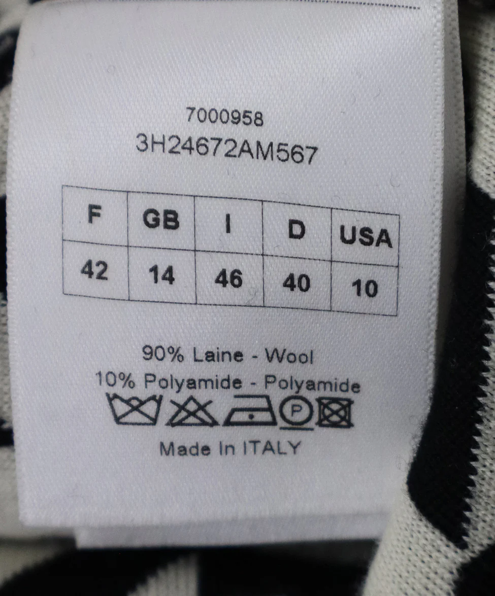 Dior Black and White Houndstooth Wool Sweater Dress sz 10 - Image 5