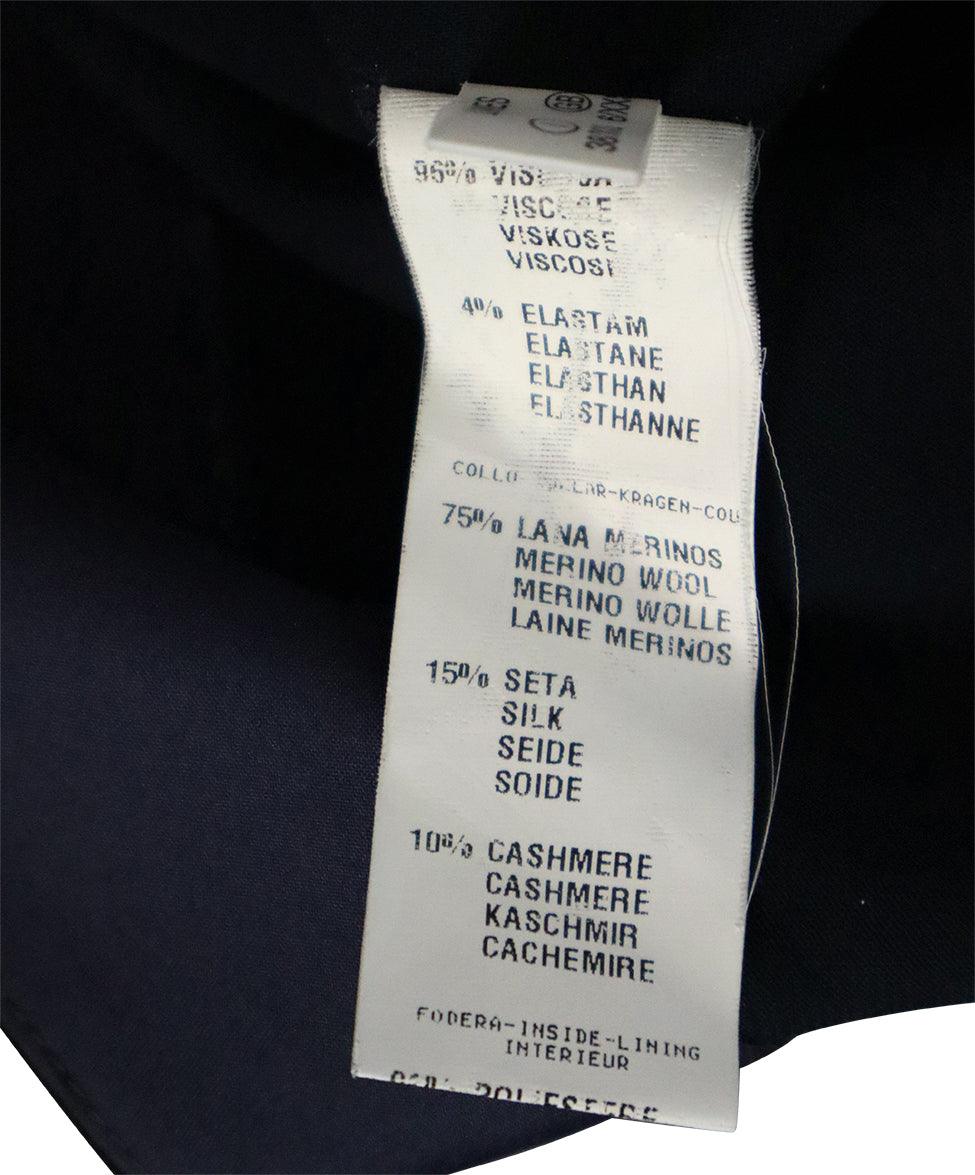 Fabiana Filippi Navy Silk & Grey Knit Dress sz 4 - Image 5