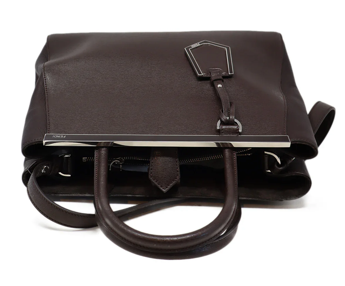 Fendi Brown Leather 2Jours Tote - Image 5