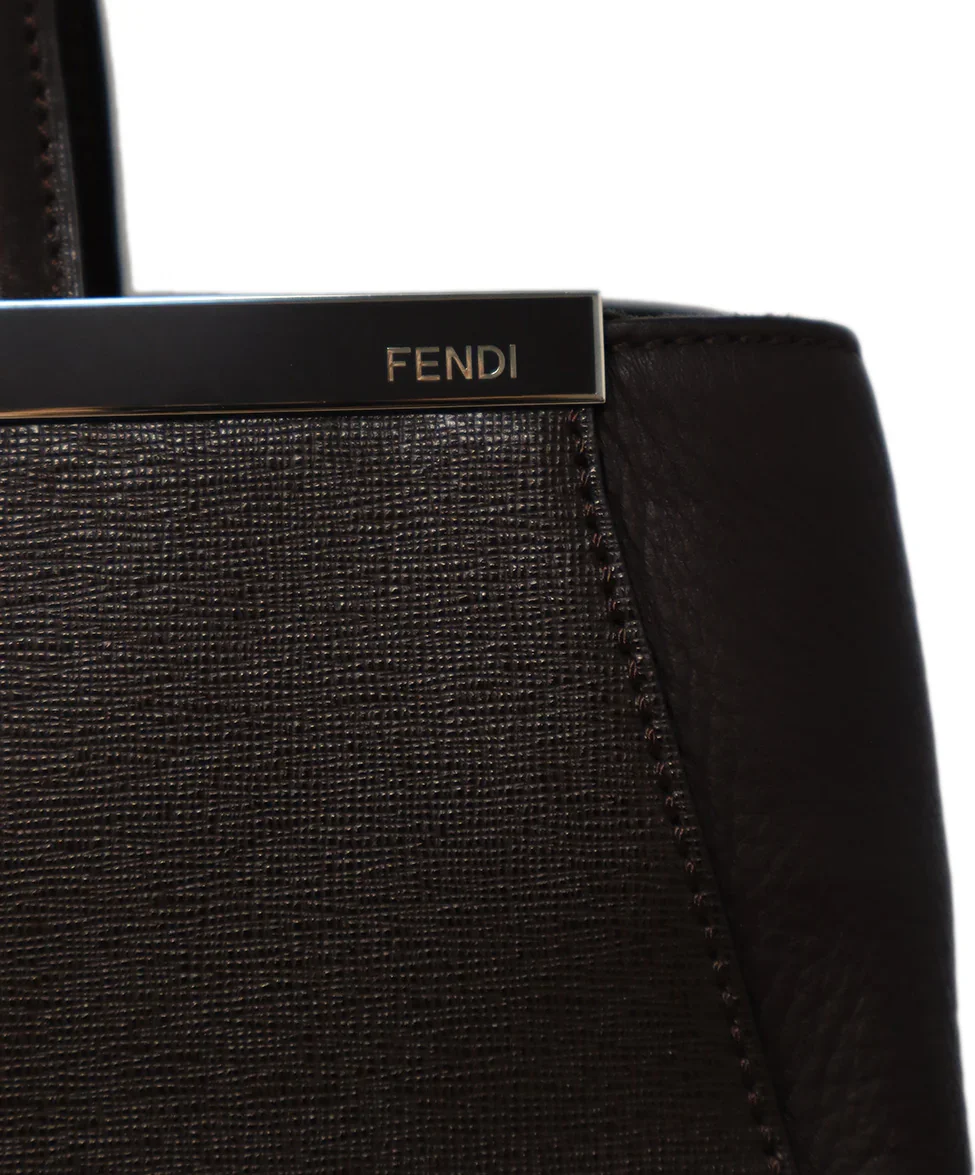 Fendi Brown Leather 2Jours Tote - Image 9