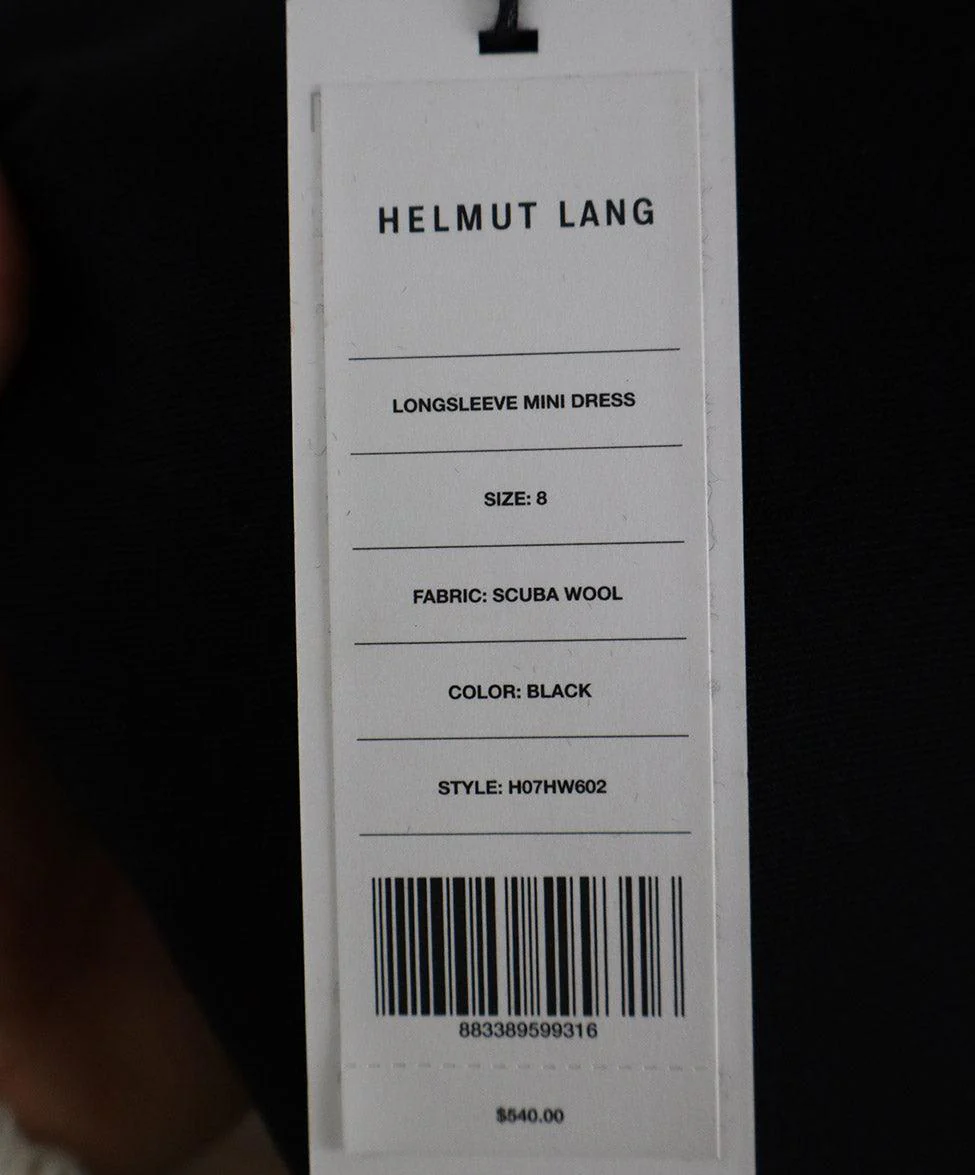 Helmut Lang Black Wool Cutouts Dress sz 8 - Image 6