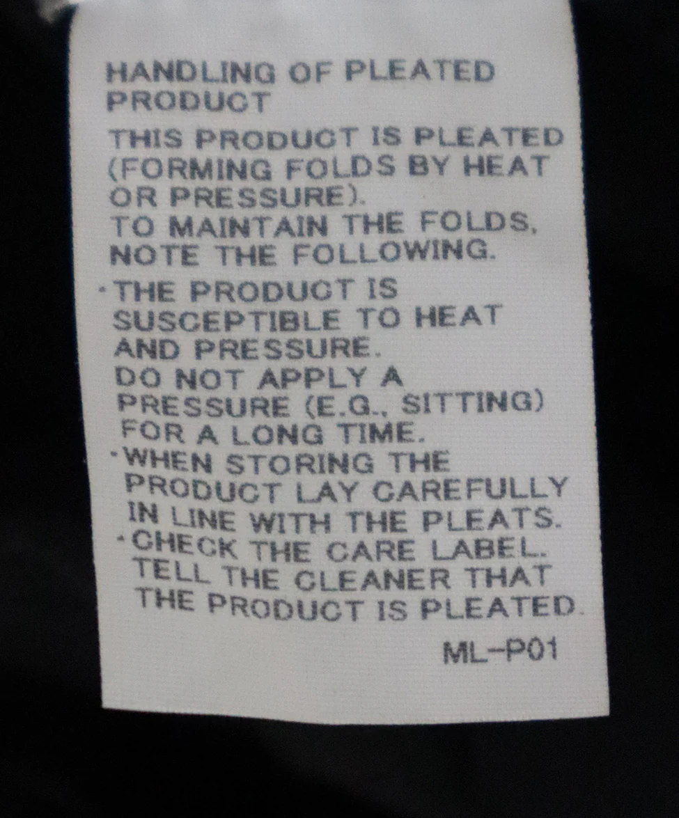 Issey Miyake Black Long Pleated Polyester Skirt sz 2 - Image 5