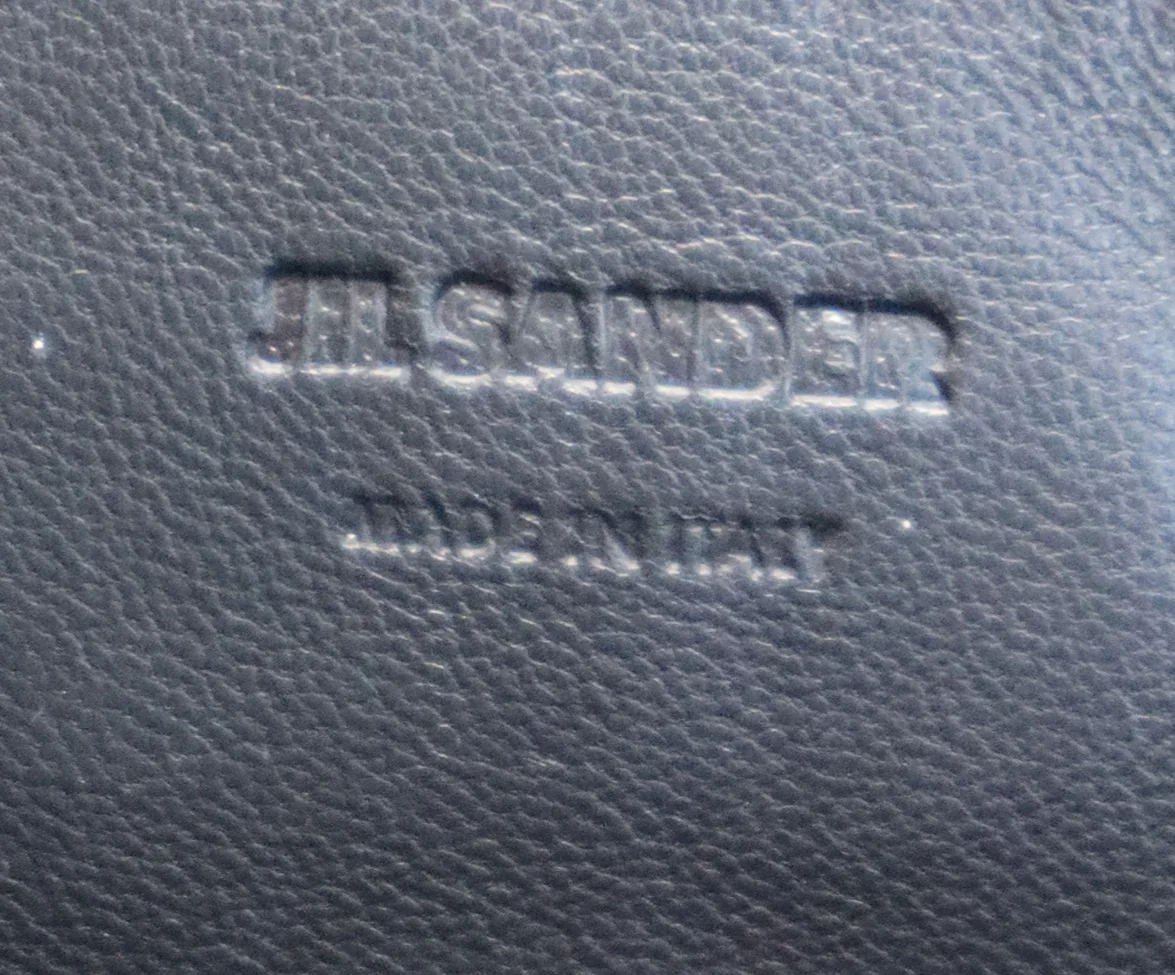 Jil Sander Beige Canvas & Black Leather Handbag - Image 7