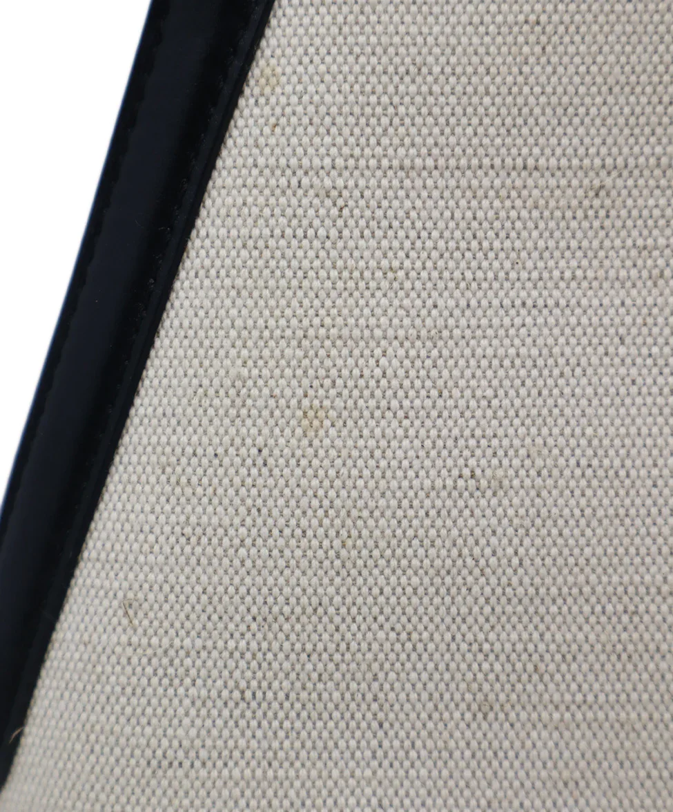 Jil Sander Beige Canvas & Black Leather Handbag - Image 8