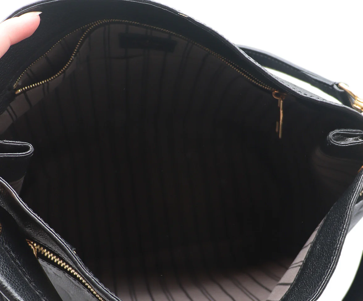 Louis Vuitton Black Monogram Leather Tote - Image 6