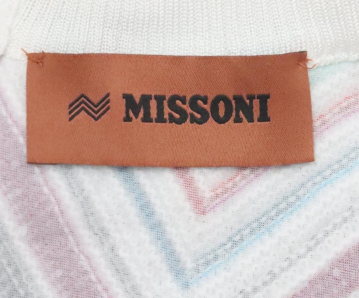Missoni White Sequin Dress w/ Multicolor Stripes sz 4 - Image 4