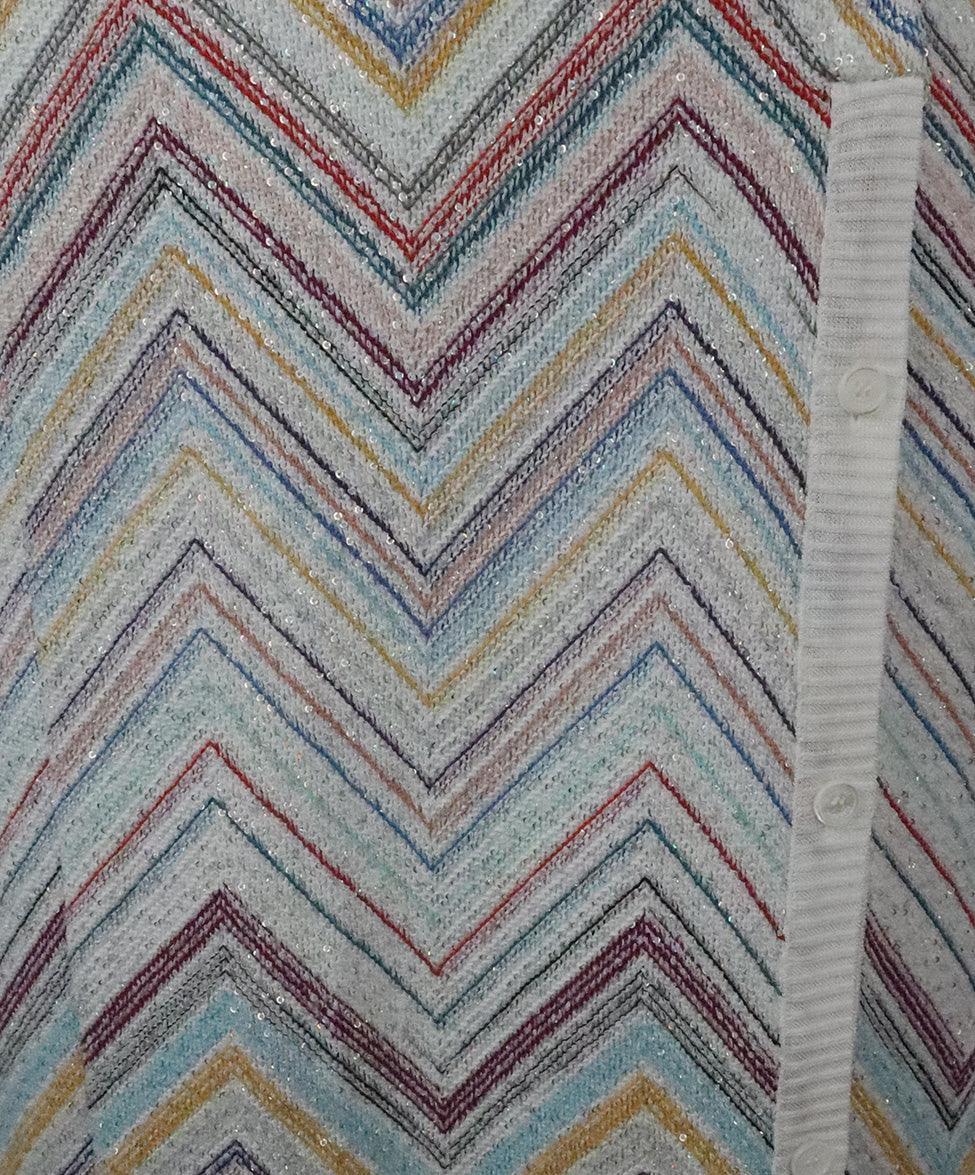 Missoni White Sequin Dress w/ Multicolor Stripes sz 4 - Image 6