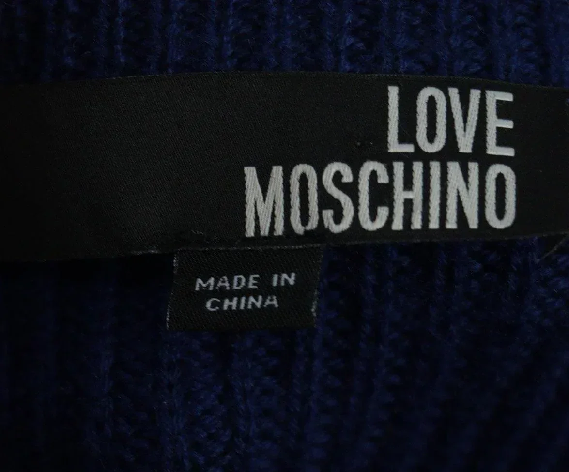 Moschino Love Blue & Black Lace Cardigan sz 6 - Image 4