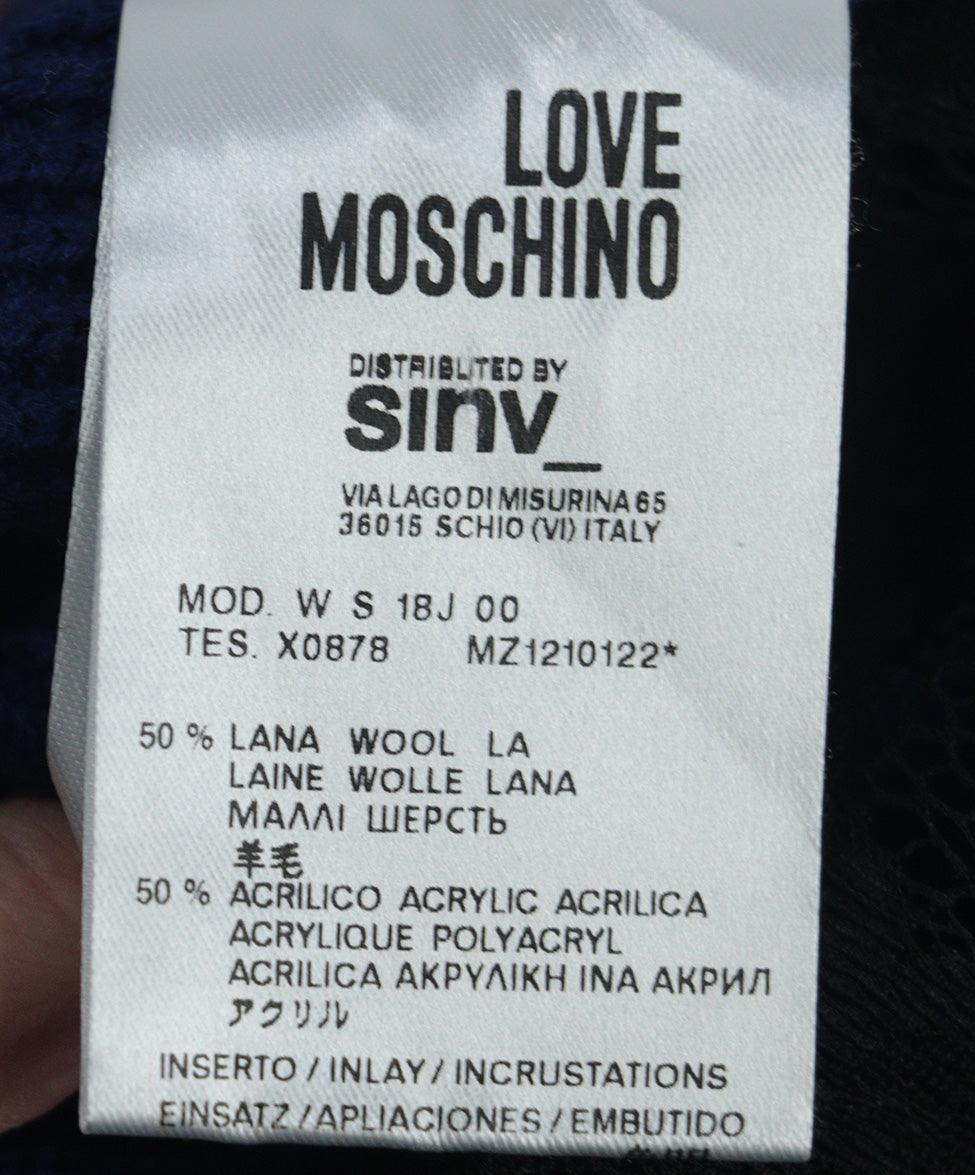 Moschino Love Blue & Black Lace Cardigan sz 6 - Image 5