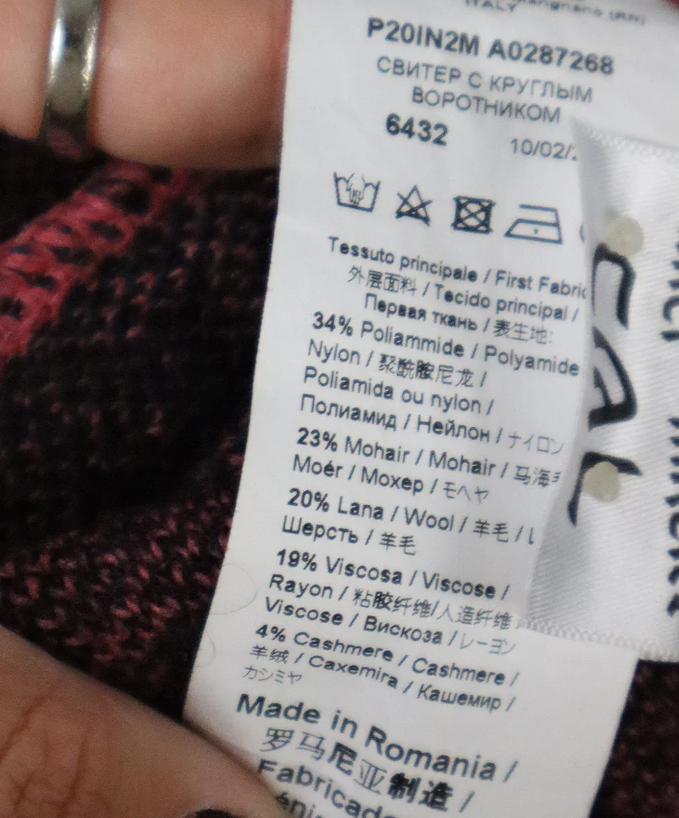 N. 21 Red Pink & Green Leopard Print Sweater sz 4 - Image 5