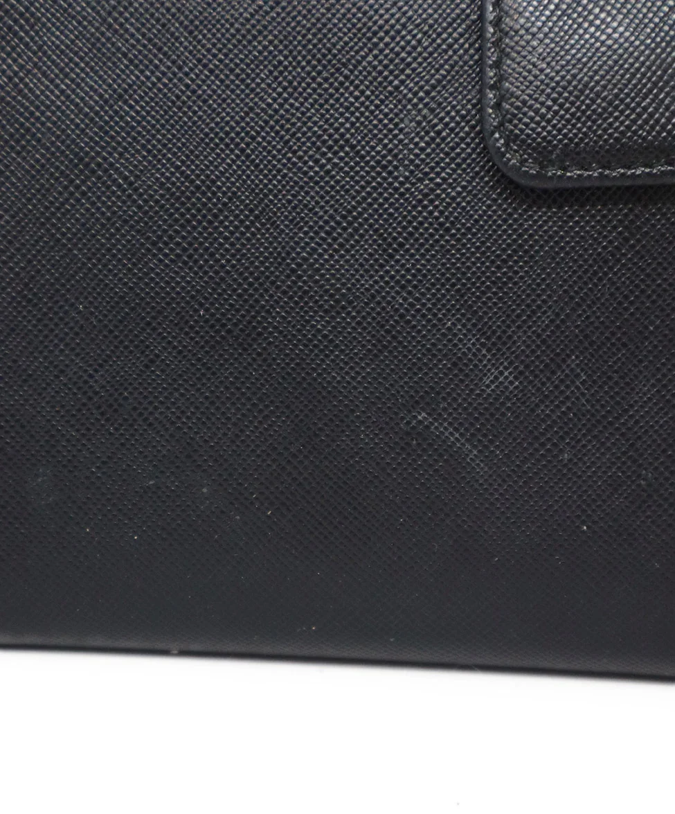Prada Black Leather Wallet - Image 11