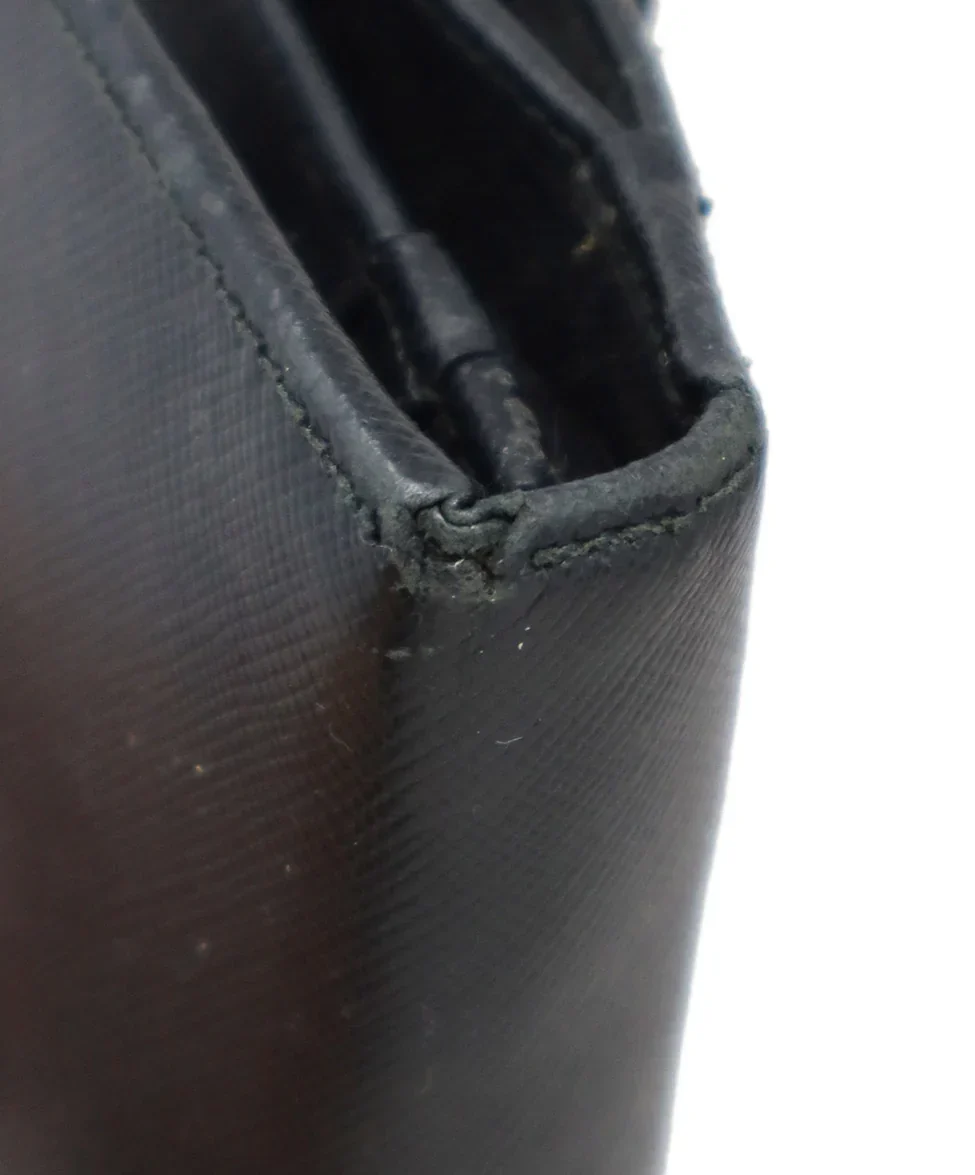 Prada Black Leather Wallet - Image 12