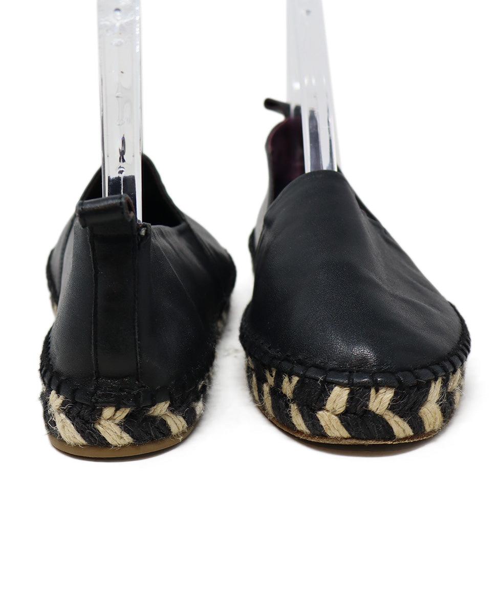 Proenza Schouler Black Leather Espadrilles sz 7 - Image 3