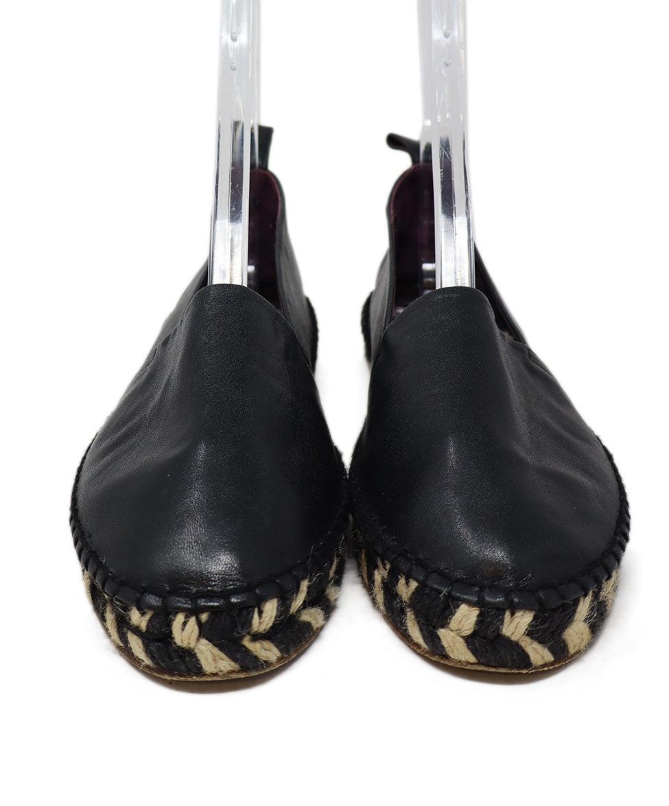 Proenza Schouler Black Leather Espadrilles sz 7 - Image 4