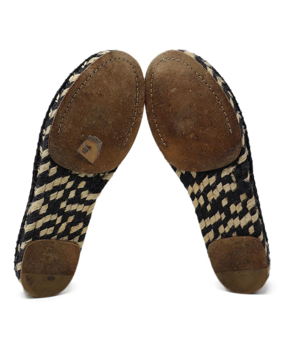 Proenza Schouler Black Leather Espadrilles sz 7 - Image 5