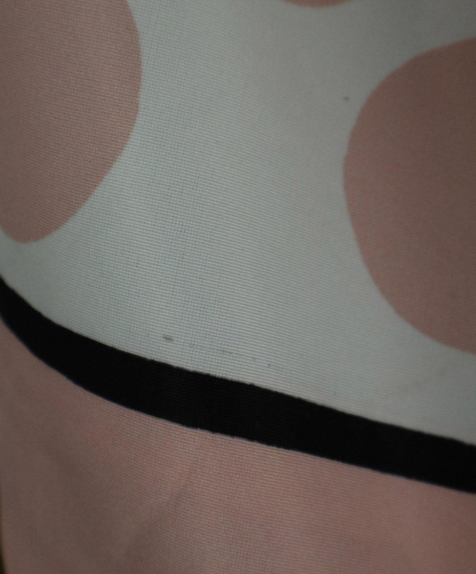 Red Valentino Black Pink & White Silk Dress w/ Lace Trim sz 2 - Image 6