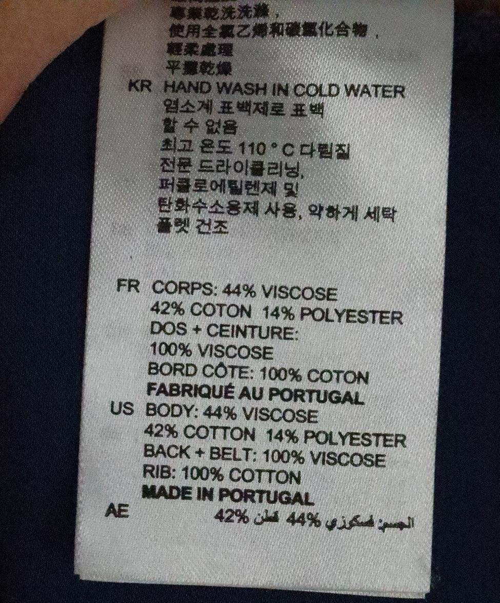 Sandro Navy Cotton Top sz 10 - Image 5