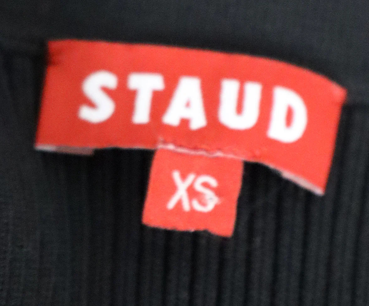 STAUD Black Viscose Knit Dress sz 0 - Image 4