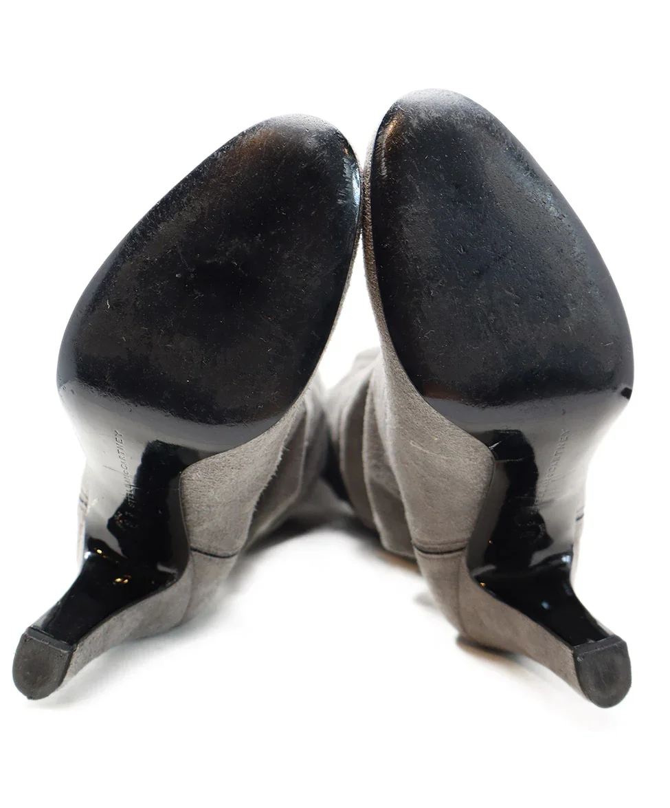 Stella McCartney Grey Vegan Leather Boots sz 8.5 - Image 5