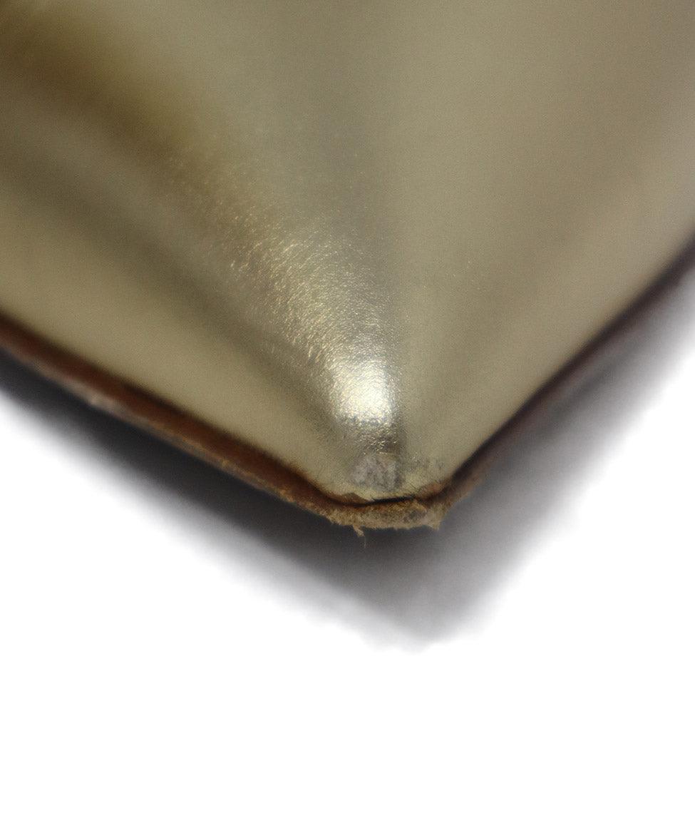 Valentino Metallic Gold Leather Heels sz 7 - Image 8