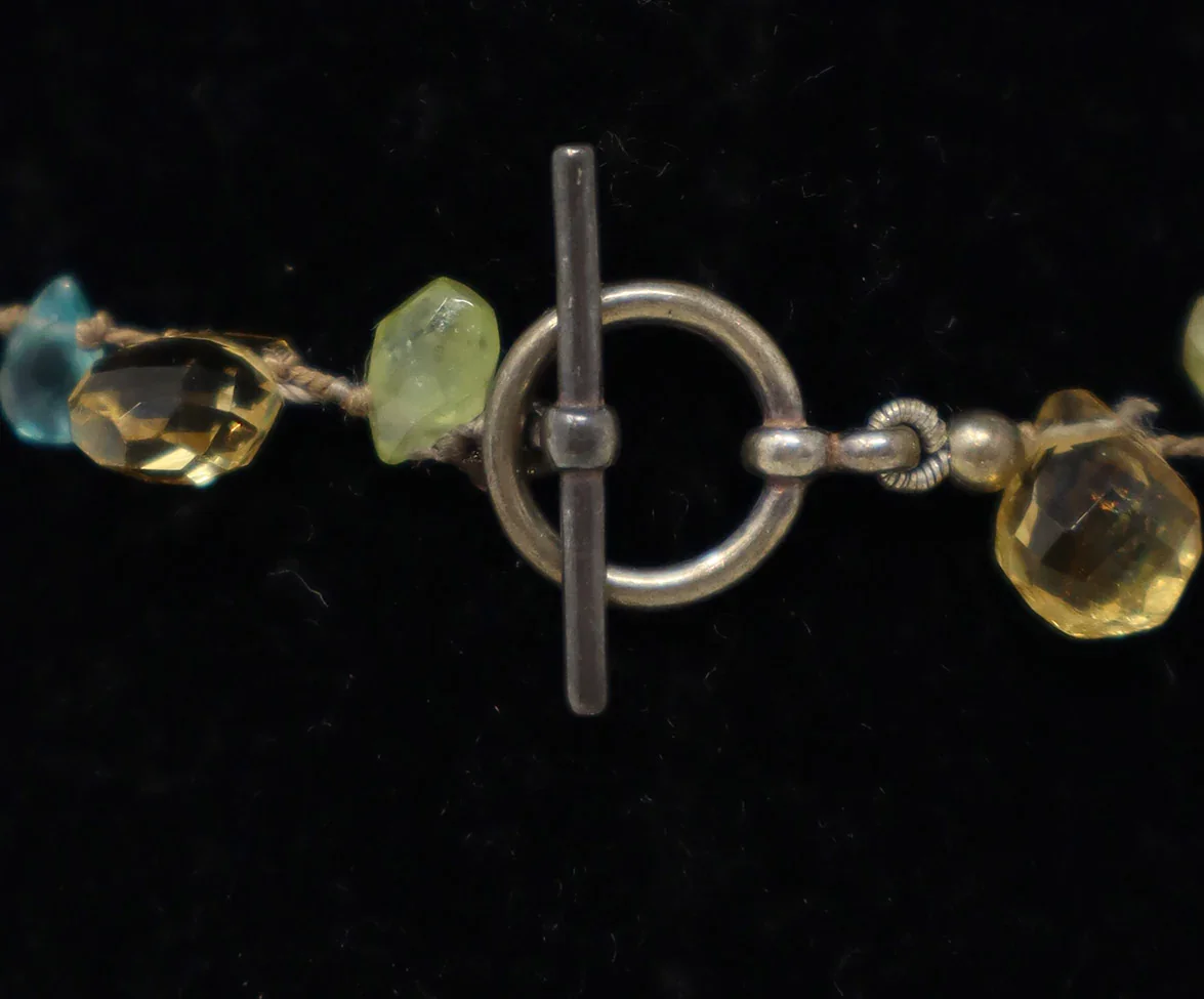 Yellow Citrine Peridot & Pearl Necklace - Image 3